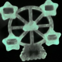 Abdl/Ddlg Blue glow in the dark Ferris wheel adult pacifier - Thumbnail 3