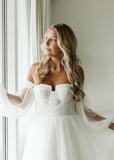 Chic Wedding Dress, Tulle Wedding Gown Bridal Dress