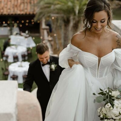 Chic wedding dress, long wedding gown bridal dress