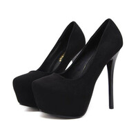 12cm super high heel stiletto shoes princess shoes waterproof platform - Thumbnail 4