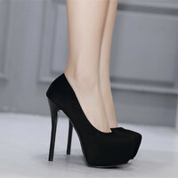 12cm super high heel stiletto shoes princess shoes waterproof platform - Thumbnail 2