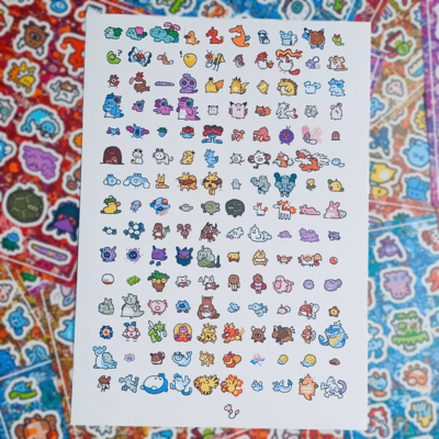 Pokémon generations prints