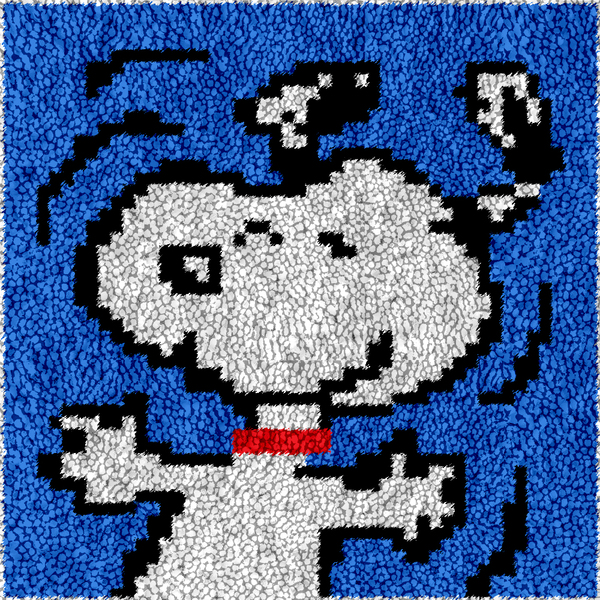 Children's Rug Making Latch Hooking Kit (30x30cm) | Cartoon Dog