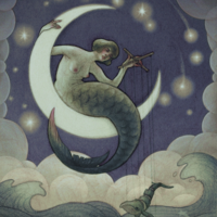 Moon Mermaid Postcard (5" x 7") - Thumbnail 1