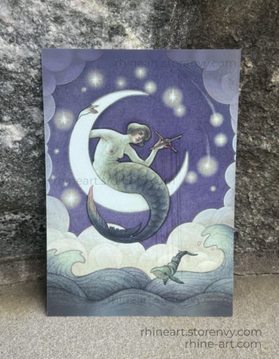 Moon Mermaid Postcard (5" x 7")
