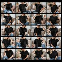 100 Black T-shirt Mockup, Canvas, Bella Canvas 3001 Mockup Bundle, Gildan T-shirt Mockup Bundle - Thumbnail 2