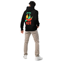 Custom Eco Hoodie | Unisex Organic Cotton I'm So Hot Print Front & Back - Thumbnail 4