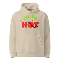 Custom Eco Hoodie | Unisex Organic Cotton I'm So Hot Print Front & Back - Thumbnail 8