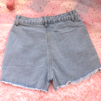DENIM NEKO HIGH WAIST SHORTS   - Thumbnail 2