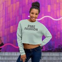 PME Fashion basic black letters Crop Sweatshirt - Thumbnail 2