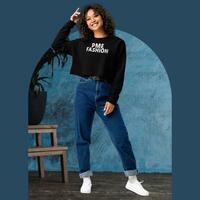 PME Fashion basic white letters Crop Sweatshirt - Thumbnail 1