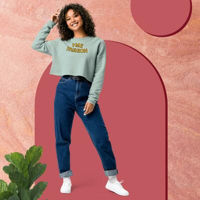Pme fashion large gold arch crop sweatshirt