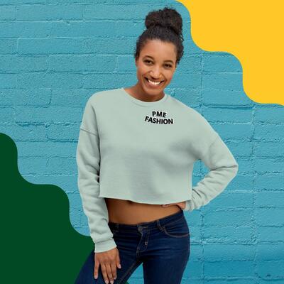 Pme fashion black arch crop sweatshirt