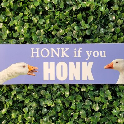 Honk if you honk bumper sticker