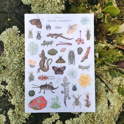 Alpine creatures sticker sheet - Thumbnail 2