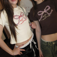 Y2K Bowknot Printed Top - Thumbnail 2