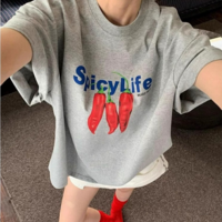 Spicy Life Print Short Sleeve Tee - Thumbnail 4