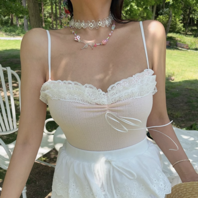 Lace trim camisole
