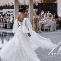 Sexy Appliques Wedding Dress, A-line Tulle Wedding Dress Bridal Gown - Thumbnail 1