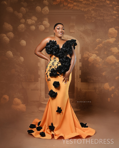 Orange Prom Dresses For Special Occasions Flora One Shoulder Promdress Evening Dresses Elegant Beaded Pearls Birthday Dress Vestido