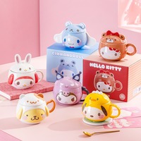 Cute Cartoon Anime Mug With Lid - Thumbnail 3