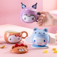 Cute Cartoon Anime Mug With Lid - Thumbnail 1