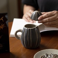 Creative Sunflower Seed Ceramic Mug - Thumbnail 2