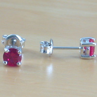 BOXED GIFT SET/Sterling Silver Ruby(Lab Created) Necklace & Earrings/Ruby Earrings/Ruby Necklace/July Birthstone/Ruby Jewellery - Thumbnail 6