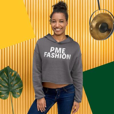 Pme fashion basic white letters crop hoodie