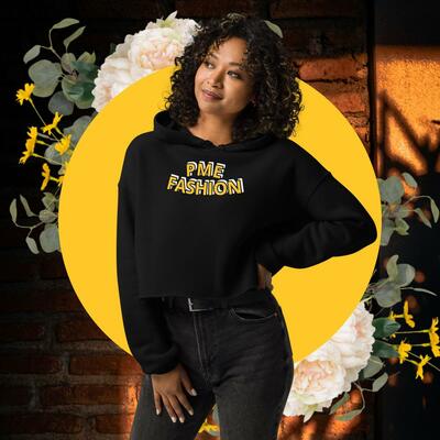 Pme fashion large gold arch crop hoodie