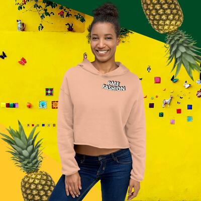 Pme fashion white arch crop hoodie