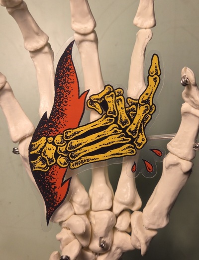 Flippin' the Skeleton Bird - Sticker (Clear)