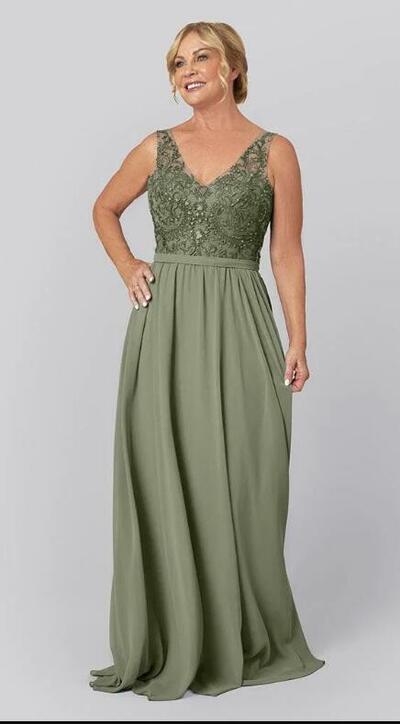 Oliver A Line Chiffon Lace Mother of Bride/Groom Dress Evening Formal Gown