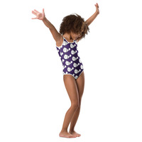 Fish purple Kids Swimsuit - Thumbnail 1