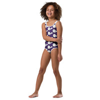 Fish purple Kids Swimsuit - Thumbnail 3
