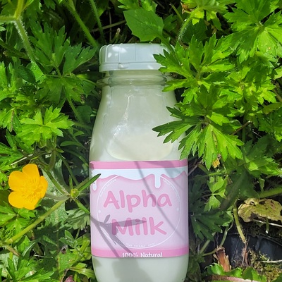 Alpha milk bottle