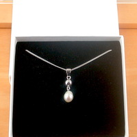 GIFT NECKLACE/Sterling Silver White Freshwater Pearl Necklace/Freshwater Pearl Necklace/Pearl Necklace/June Birthstone/Pearl Jewellery/Pearl Jewelry - Thumbnail 7