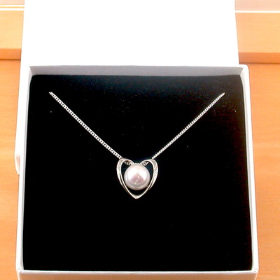 Gift necklace/sterling silver white freshwater pearl necklace/freshwater pearl necklace/pearl necklace/june birthstone/pearl jewellery/pearl j