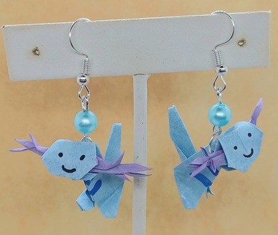 Origami earrings: Wooper