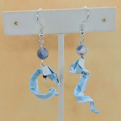 Origami earrings: dratini/dragonair