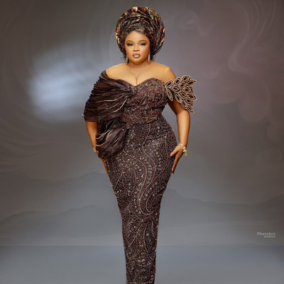 Prom dresses for special occasions mermaid evening dresses sheer neck beaded lace birthday second reception gown