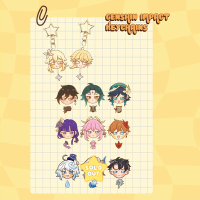 Genshin impact keychains