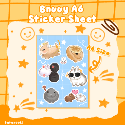 Bunny sticker sheet