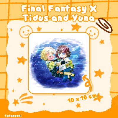 Final fantasy 10 tidus and yuna art print