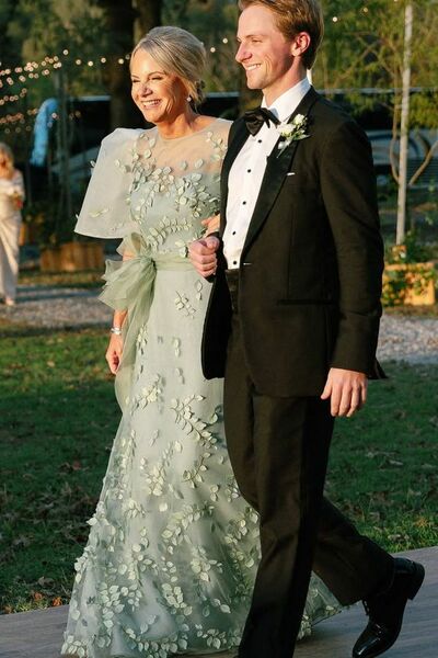 Mint Green Mermaid Plus Size Leaf Appliques Mother of Bride/Groom Dress Evening Formal Gown