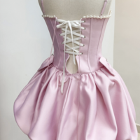  Pink Cute Short Prom Dress Elegant Homecoming Dresses,1134 - Thumbnail 1