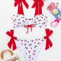Sweet Cherry Print Bikini Set - Thumbnail 4