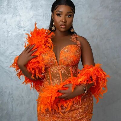 Wrap for orange plus size orange cocktail dresses for women short prom dresses mini dresses spaghetti straps beaded lace illusion birthday dresses