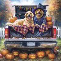 Spooky Dog Truck 2 Cross Stitch Pattern - Thumbnail 2