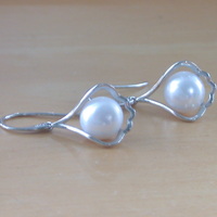  BOXED EARRINGS/Sterling Silver White Freshwater Pearl stud Earrings/Pearl Earrings/Pearl Jewellery/Pearl Jewelry/Earrings/June Birthstone/UK - Thumbnail 2